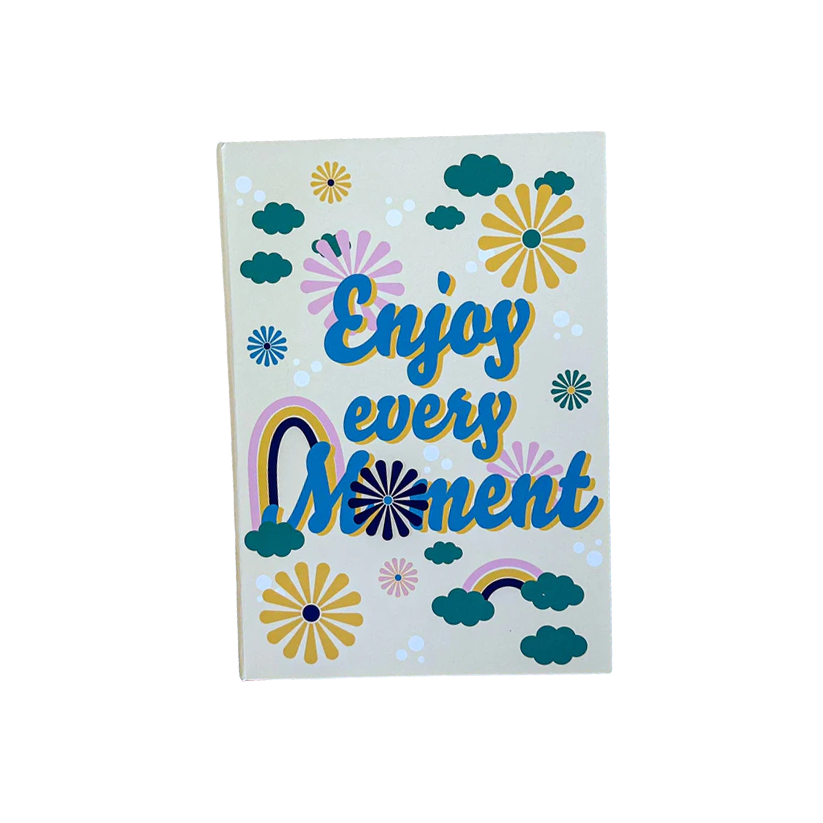 Enjoy Every Moment Hand-Stitched Journal | Handmade Notebook Australia