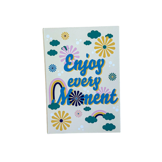 Enjoy Every Moment Hand-Stitched Journal | Handmade Notebook Australia