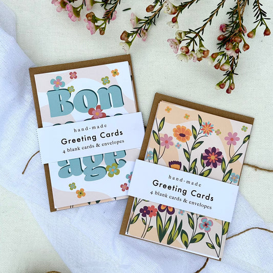 Wanderer's Floral & Bon Voyage | Greeting Card Set