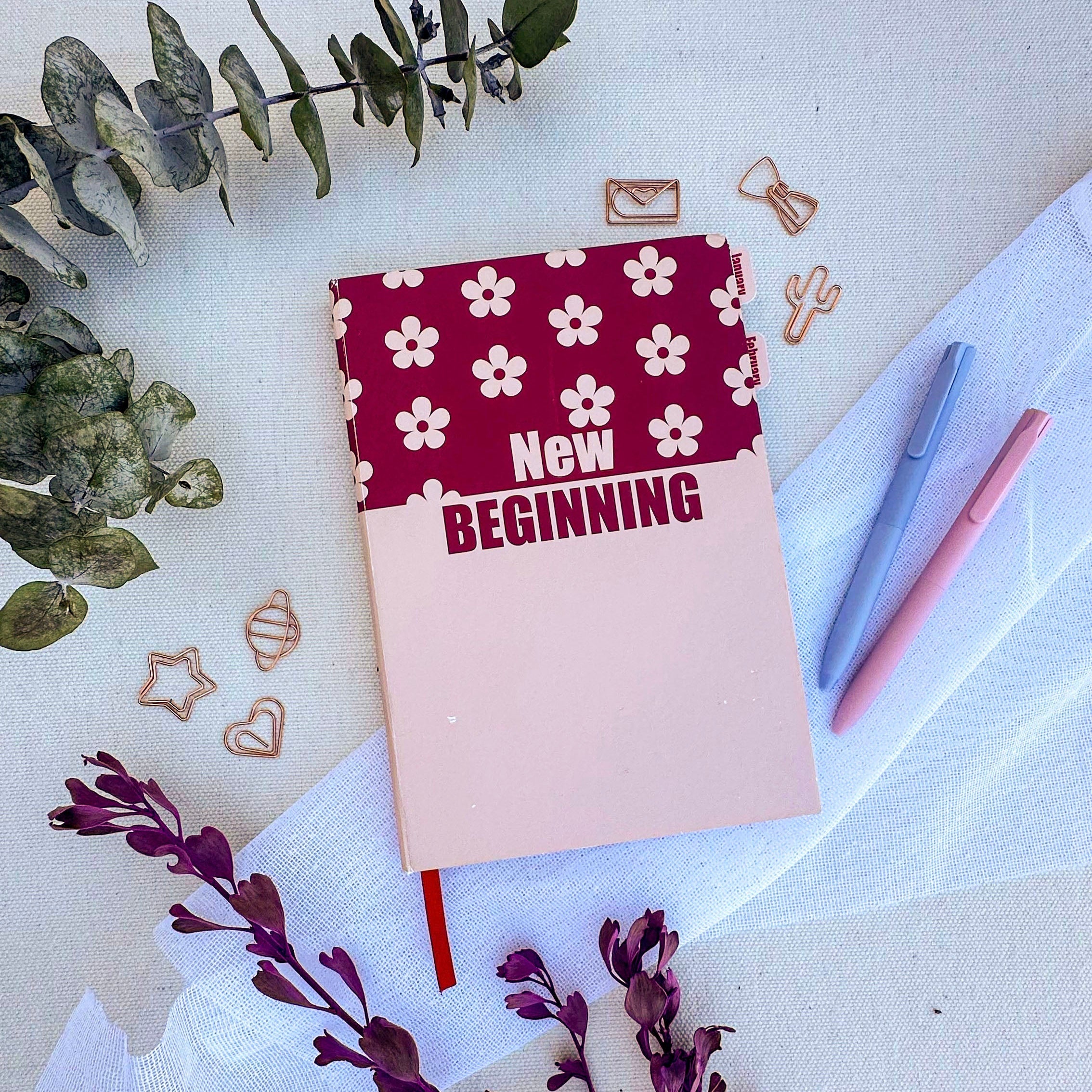 New Beginning Hand-Stitched Journal | Handmade Notebook Australia