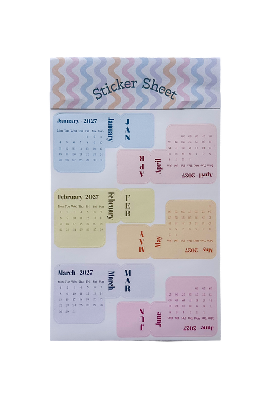 2027 Calendar | Sticker Sheet
