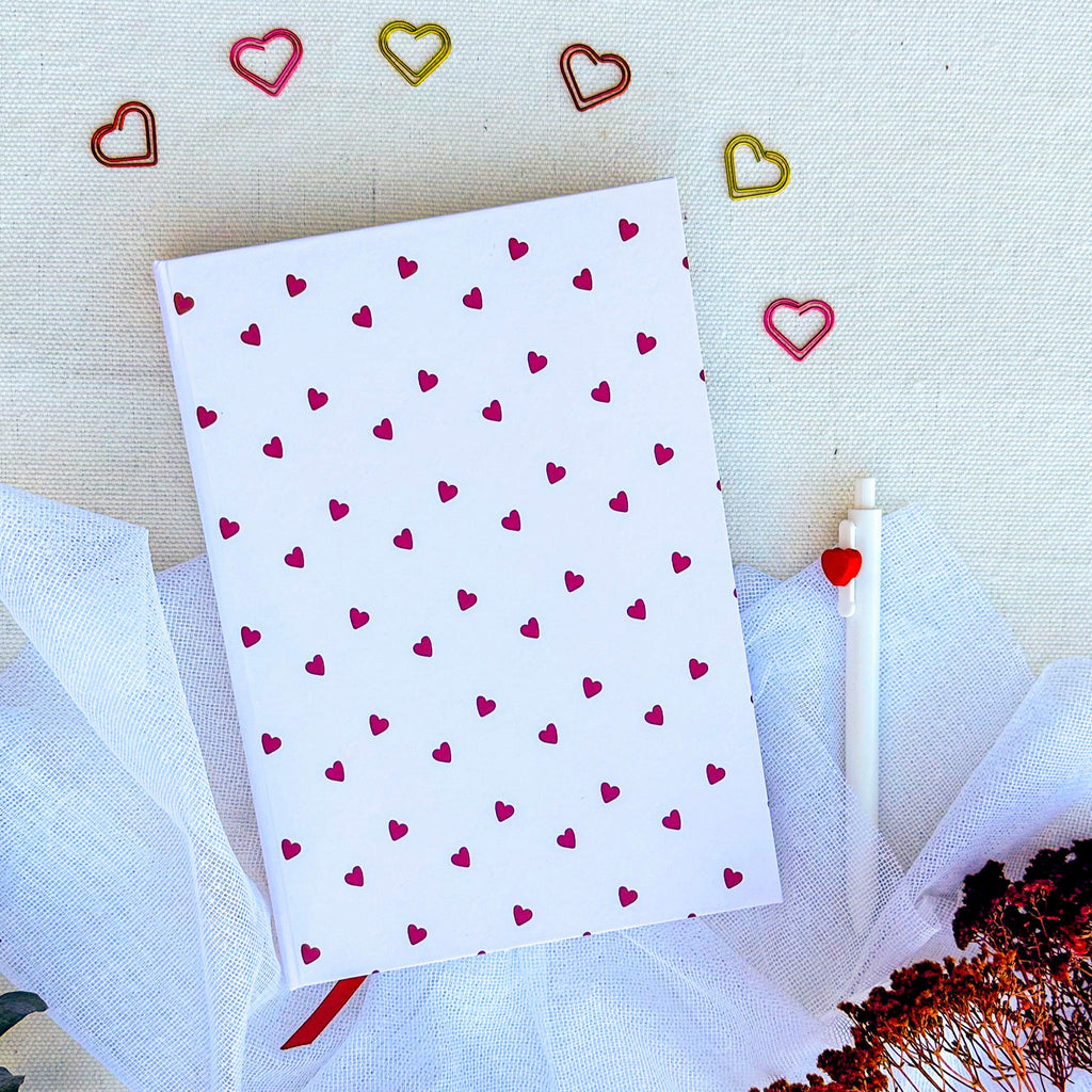 Little Hearts Handmade Lined Notebook | Handmade Notebook Australia