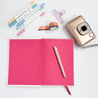 Mini-Pink Hearts Hand-Stitched Journal | Handmade Notebook Australia