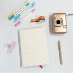 Mini-Pink Hearts Hand-Stitched Journal | Handmade Notebook Australia