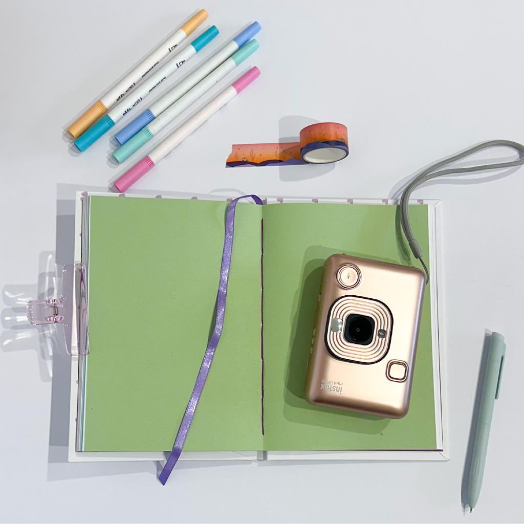 Mini-Purple Hearts Hand-Stitched Journal | Handmade Notebook Australia