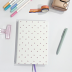 Mini-Purple Hearts Hand-Stitched Journal | Handmade Notebook Australia