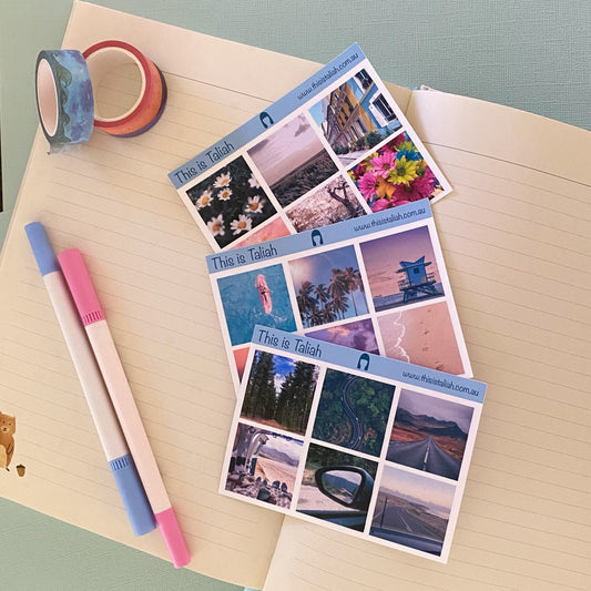 Travel Photos - mini sticker sheets