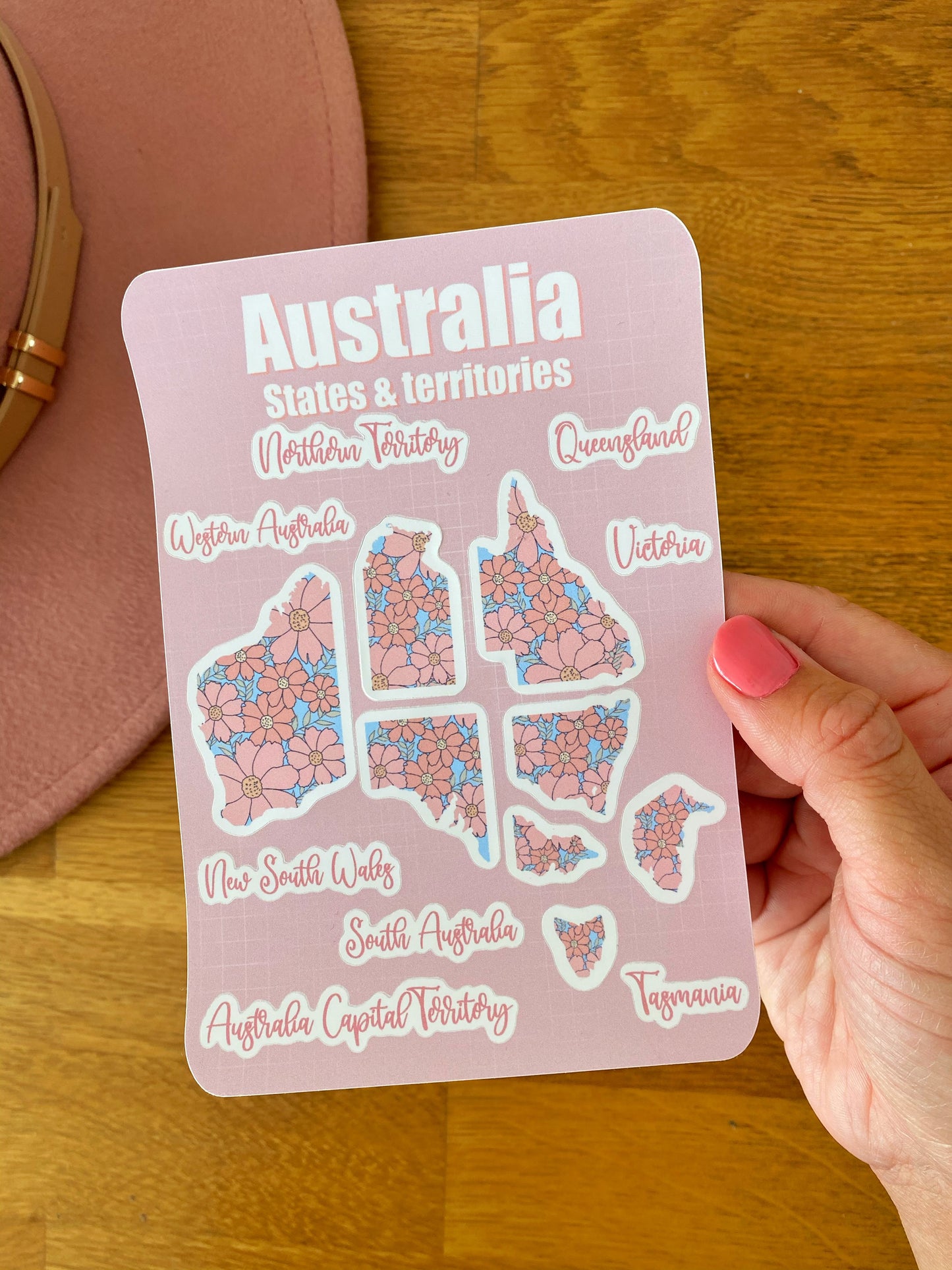 Australia States and Territories Sticker Sheet